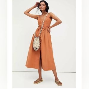 NWT Free People Cotton Midi Dress - Small Petite
